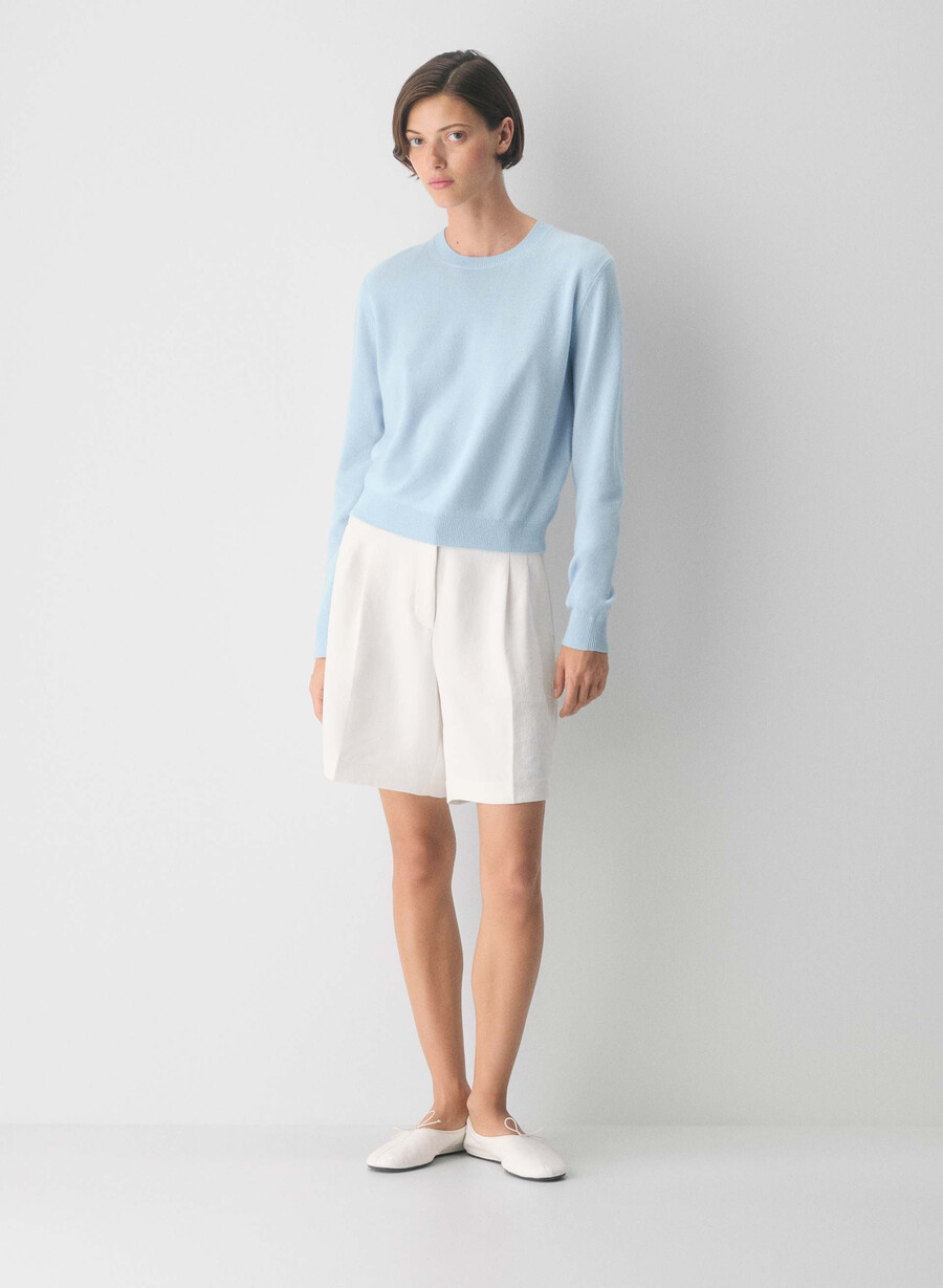 bare cashmere touchstone sweater villa blue