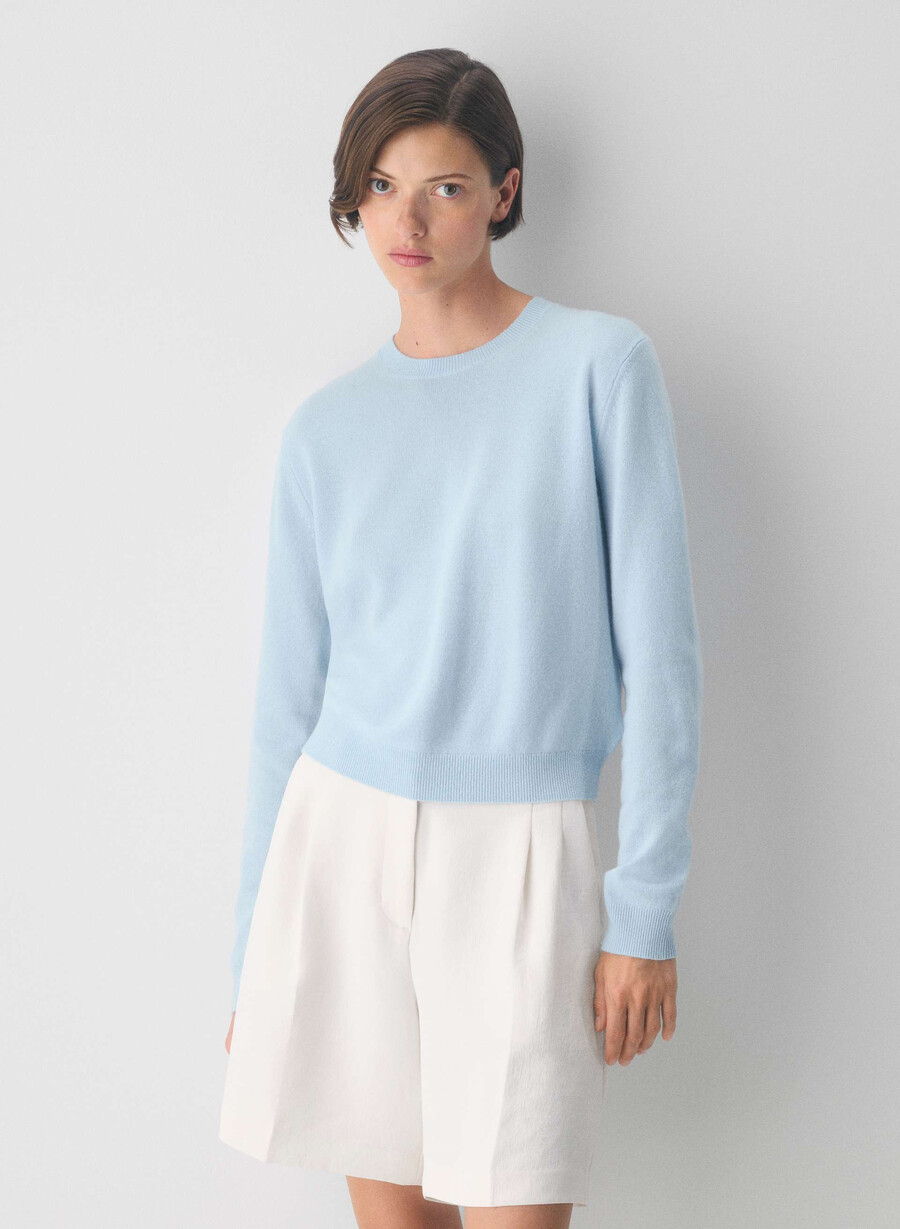 bare cashmere touchstone sweater villa blue