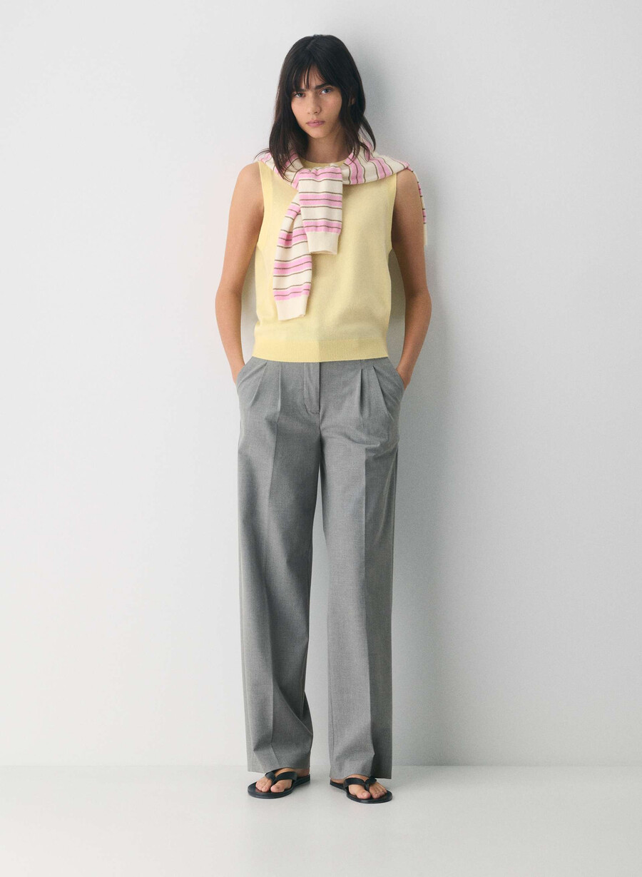 bare cashmere monogram sweater vest lemonade
