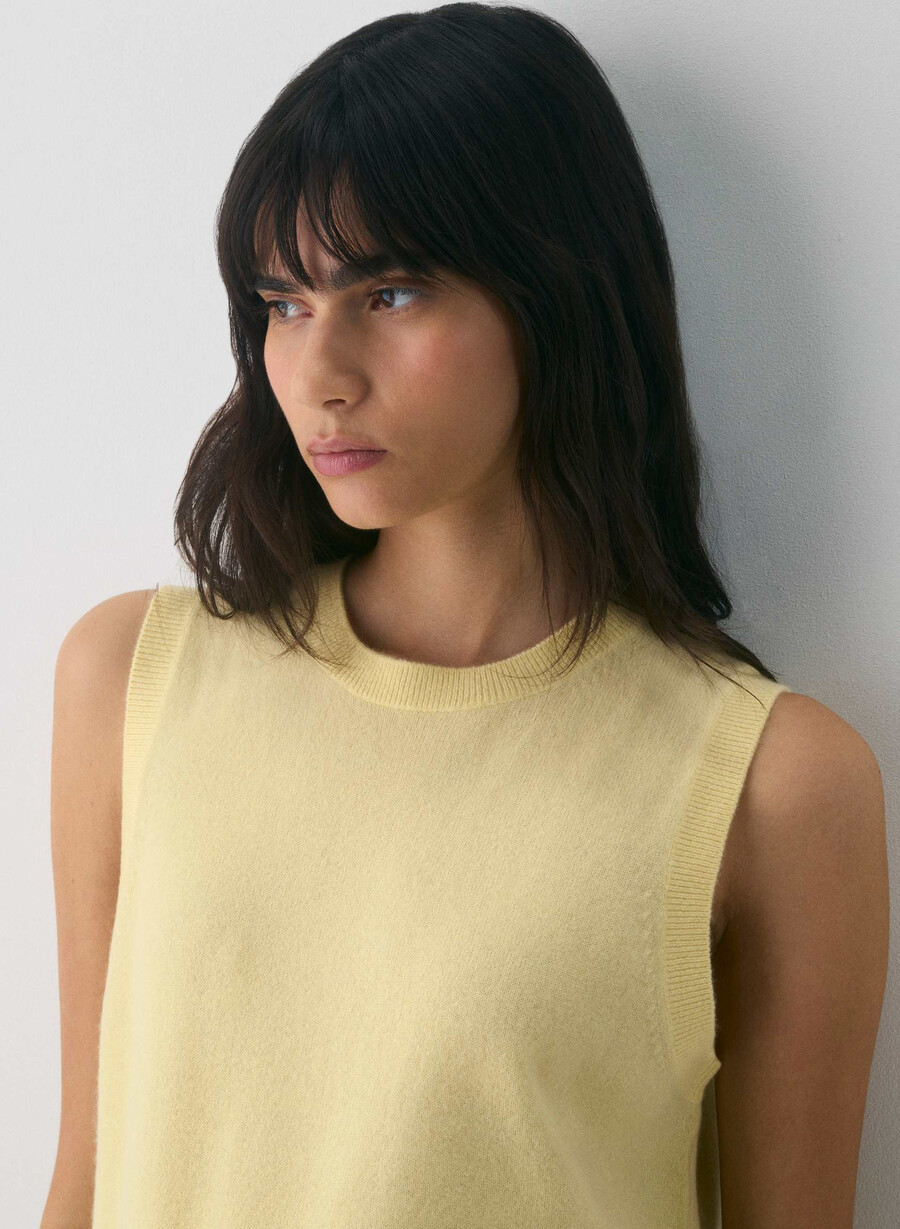 bare cashmere monogram sweater vest lemonade