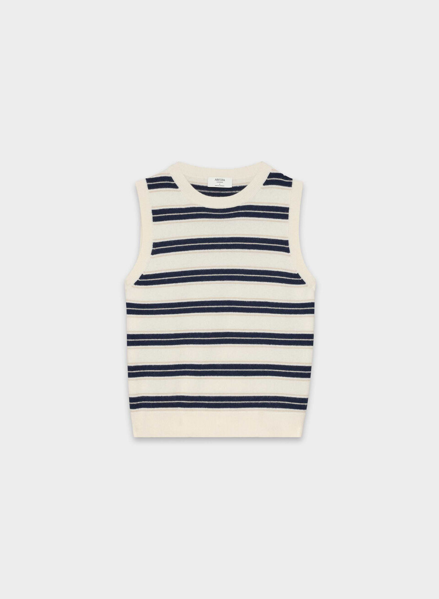 bare cashmere monogram sweater vest lt birch admiral