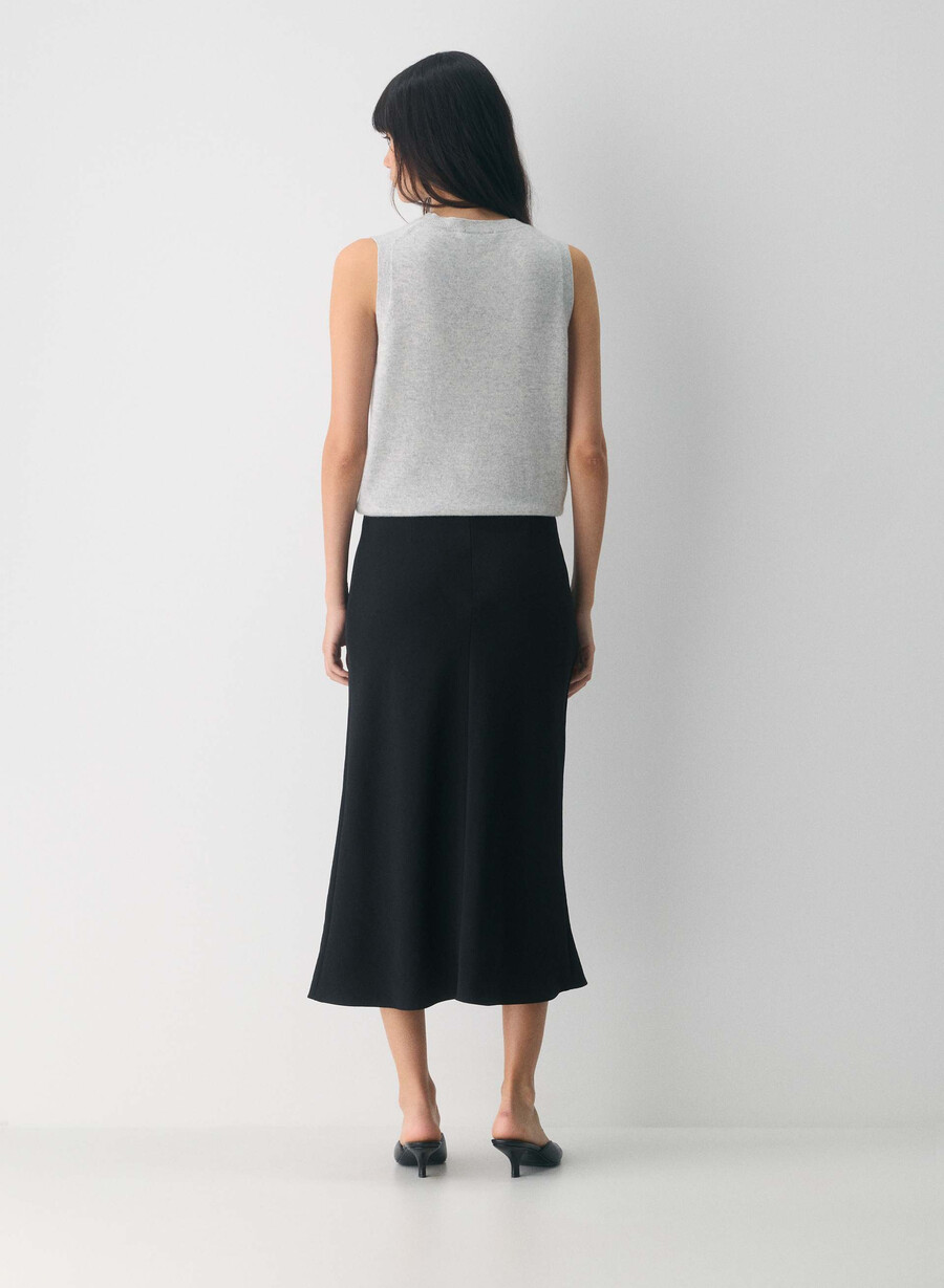 bare cashmere monogram sweater vest heather chrome