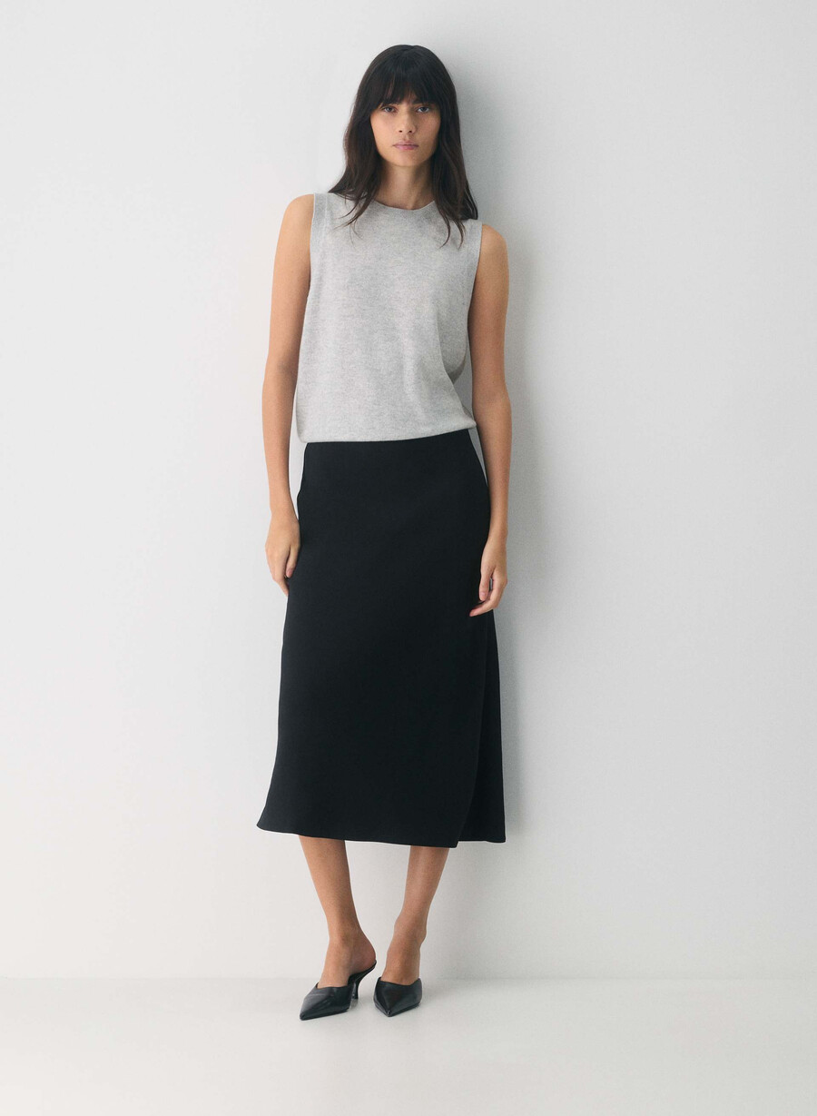 bare cashmere monogram sweater vest heather chrome