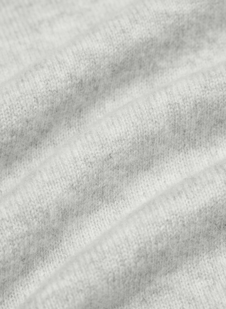 bare cashmere monogram sweater vest heather chrome
