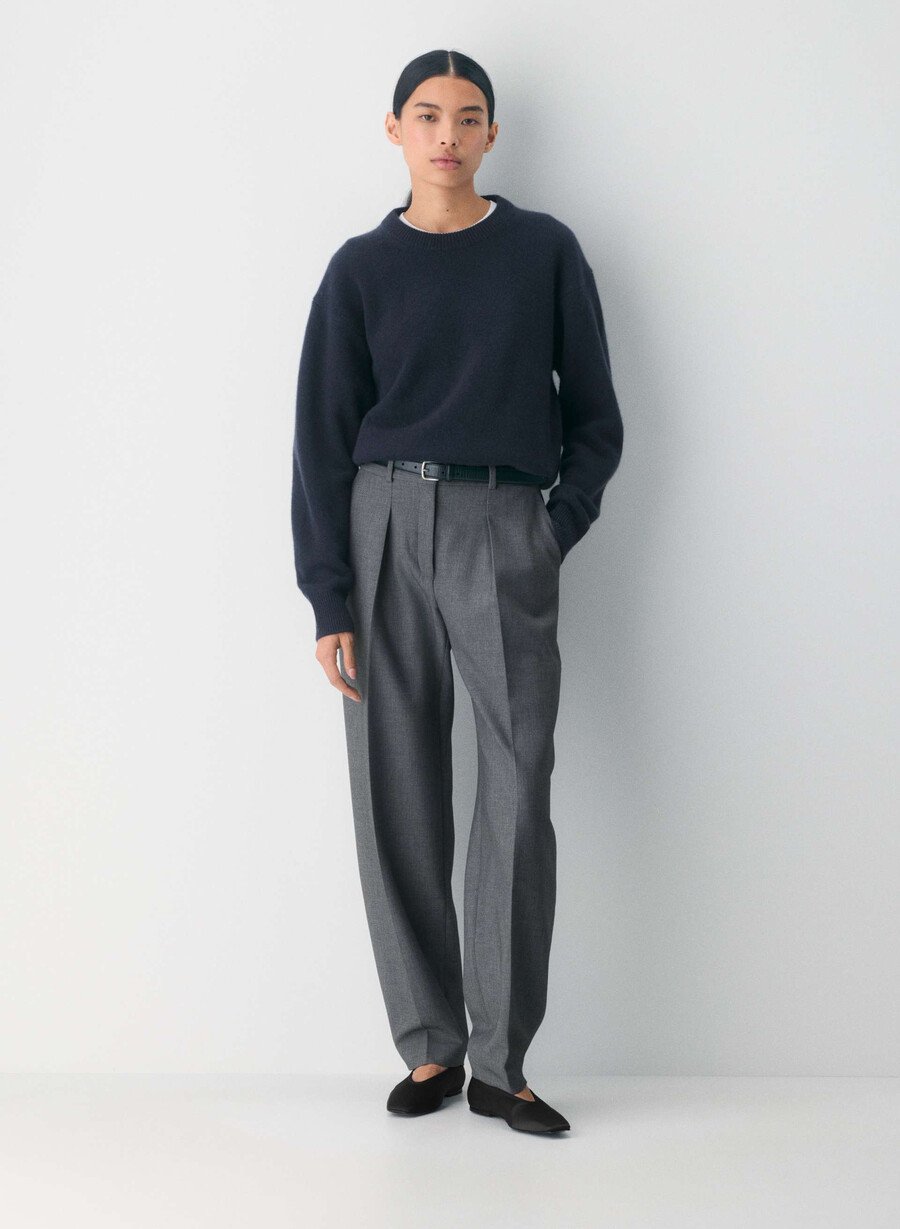 essential cashmere relic sweater dark night navy