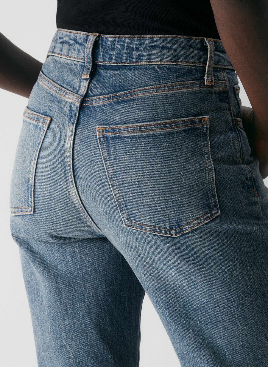 denim forum remy curve-fit hi-rise wide jean vintage medium blue