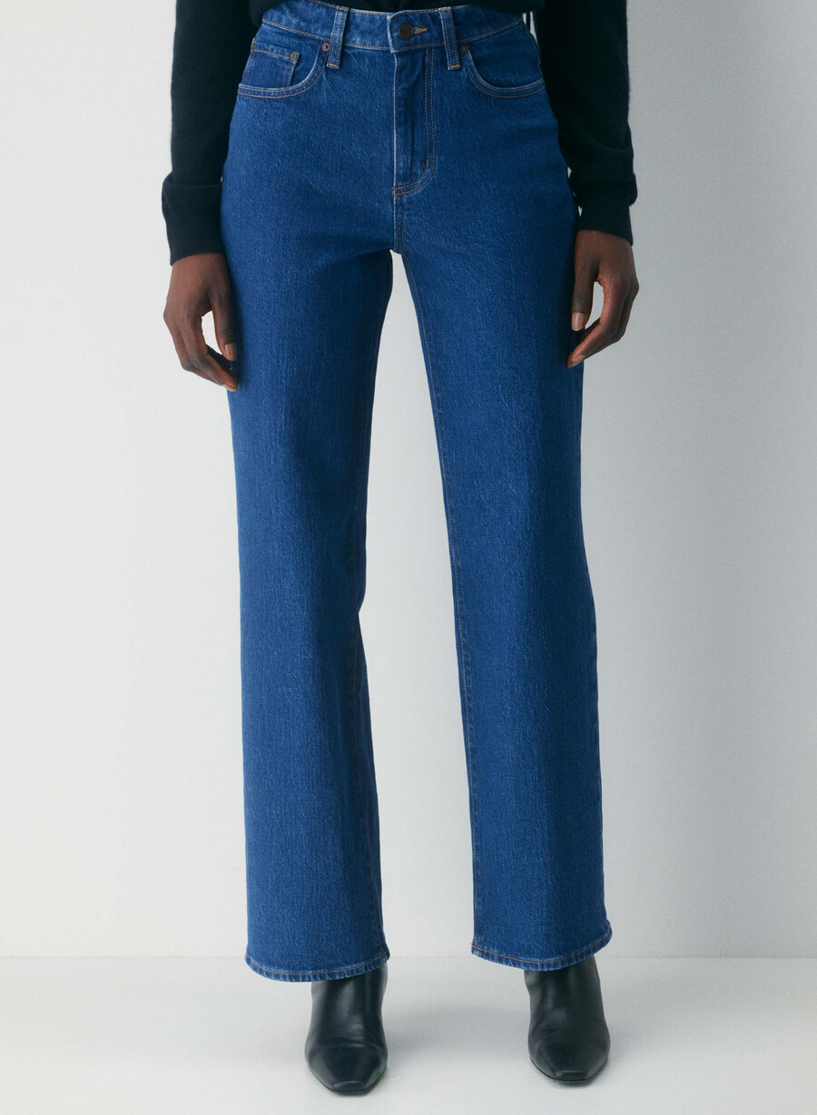 denim forum remy curve-fit hi-rise wide jean true medium blue