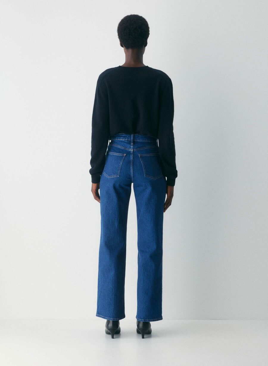 denim forum remy curve-fit hi-rise wide jean true medium blue