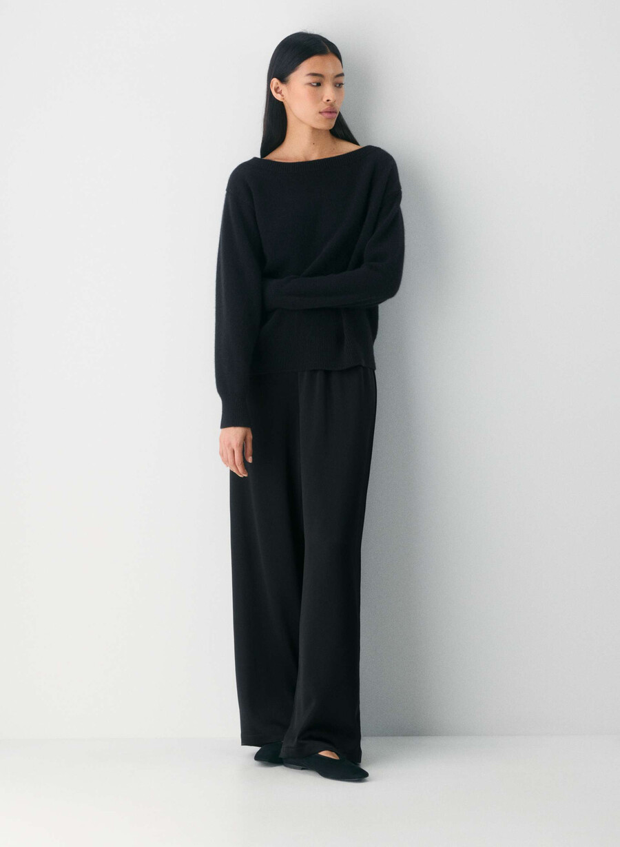 essential cashmere nuance sweater black