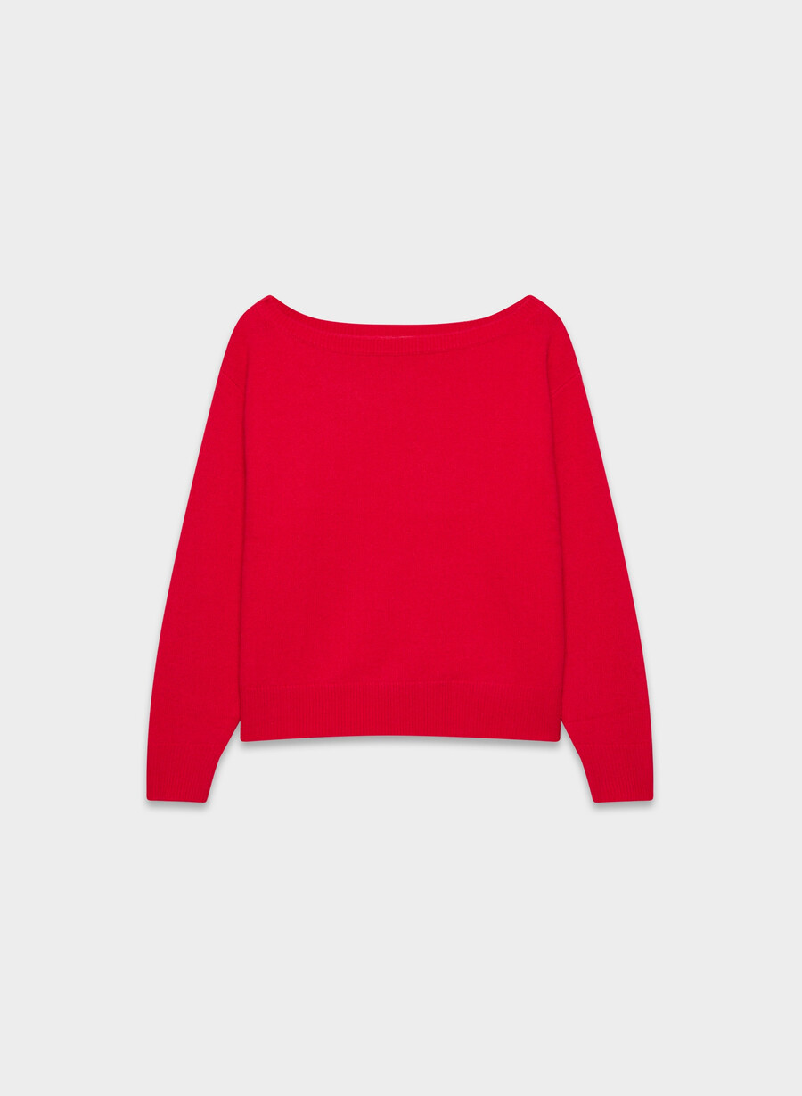 essential cashmere nuance sweater flashing red