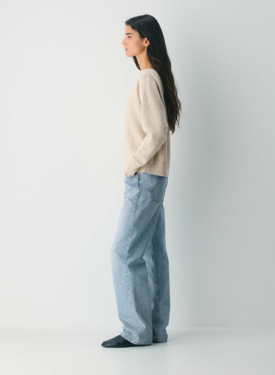 essential cashmere nuance sweater undyed spck oat beige