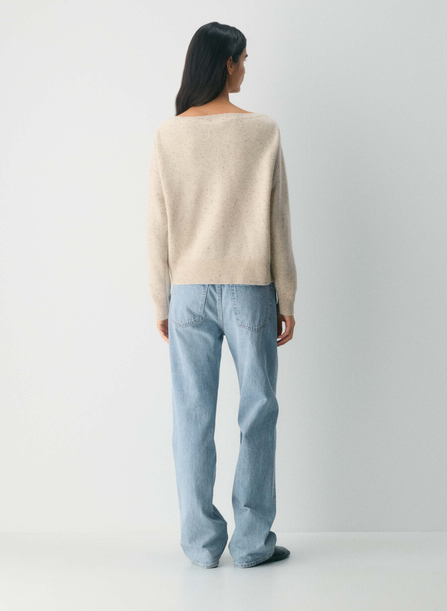 essential cashmere nuance sweater undyed spck oat beige