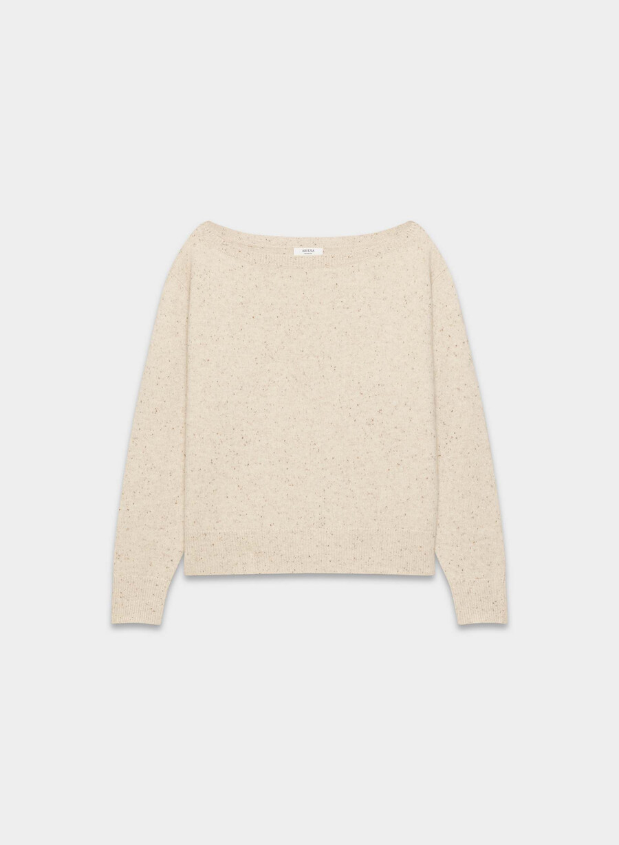 essential cashmere nuance sweater undyed spck oat beige
