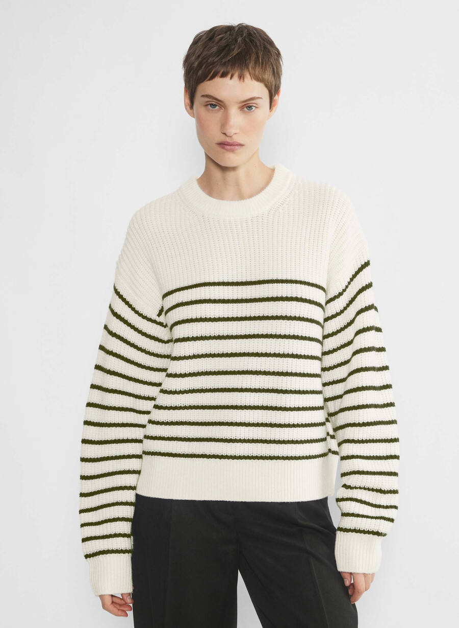 maria merino wool sweater drk nt navy avorio