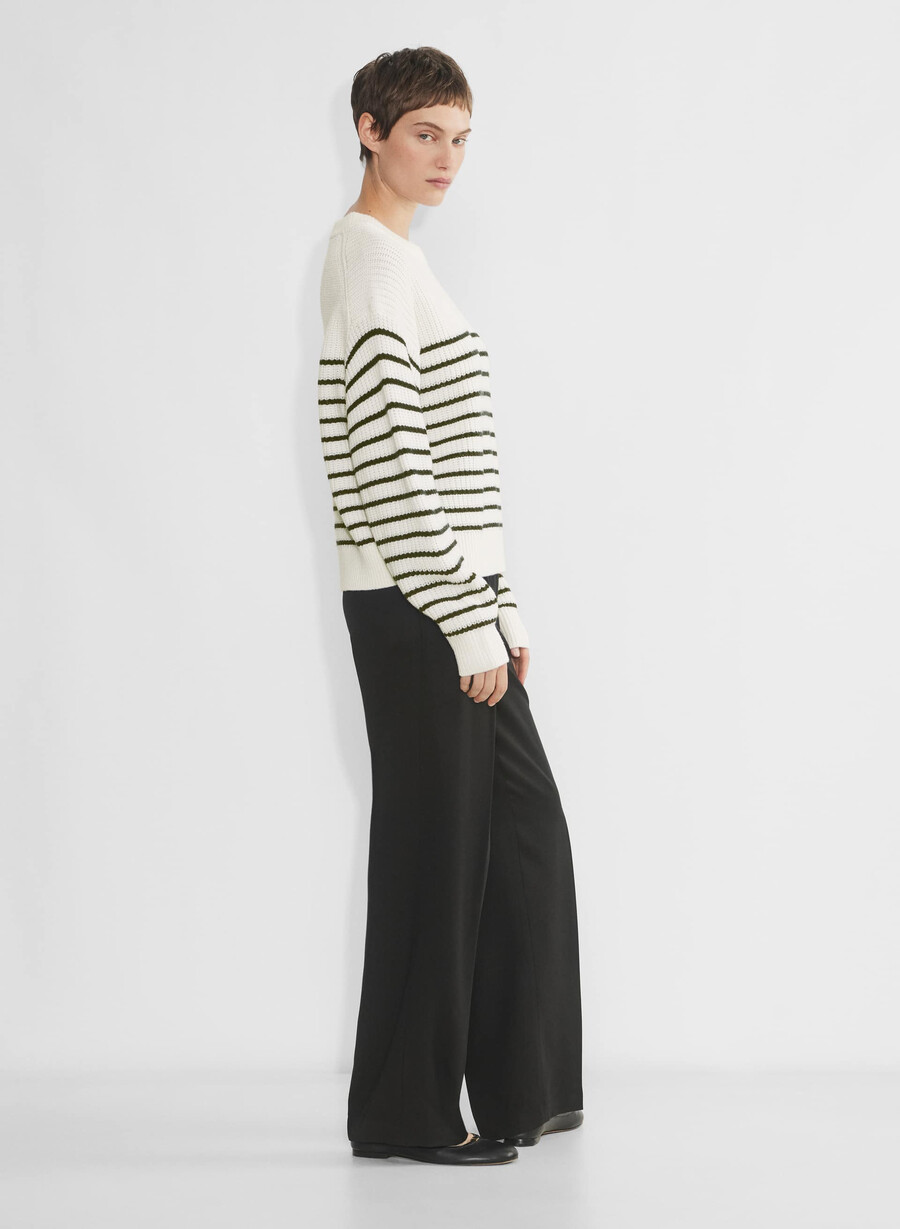 maria merino wool sweater drk nt navy avorio