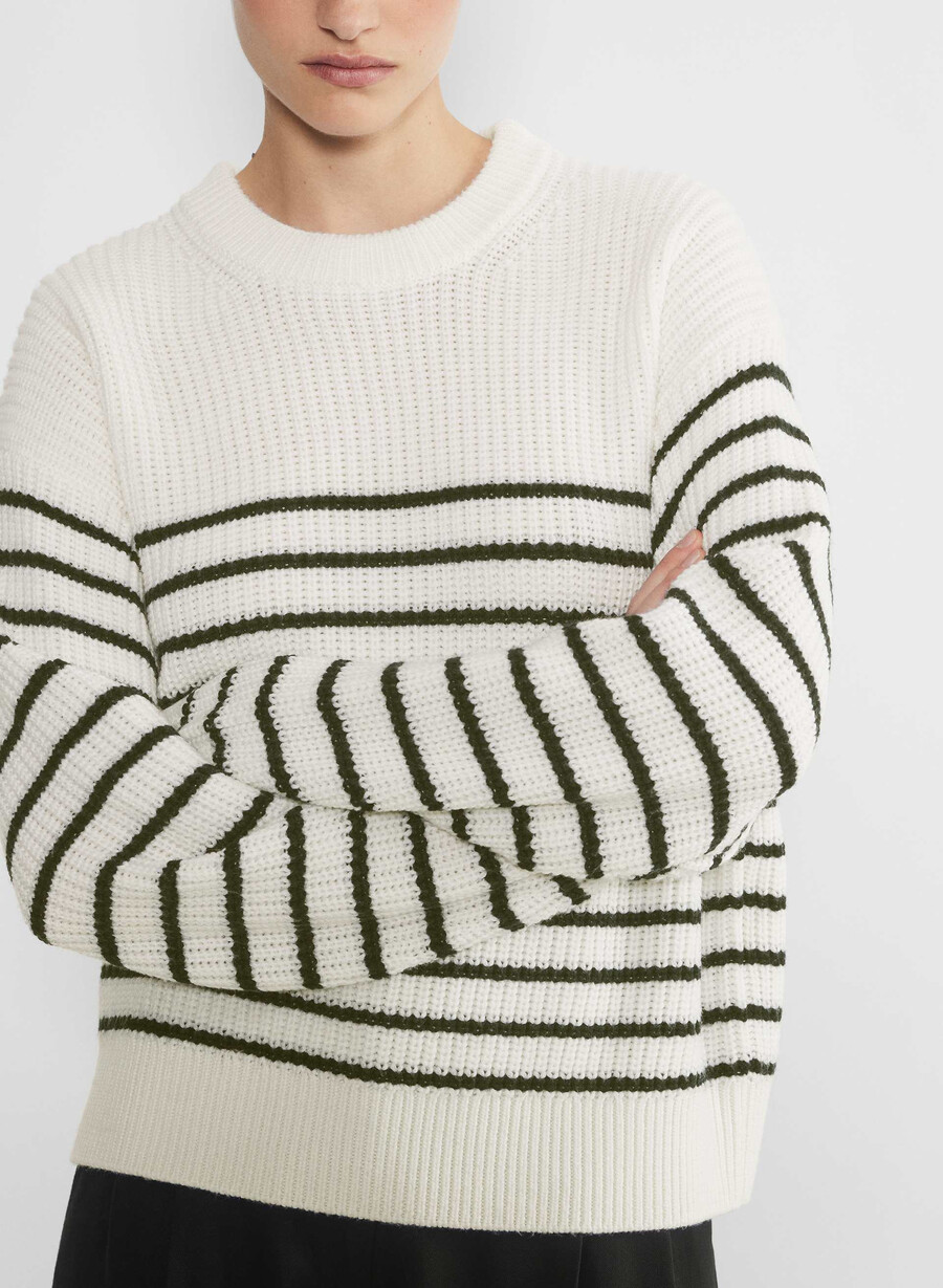 maria merino wool sweater drk nt navy avorio