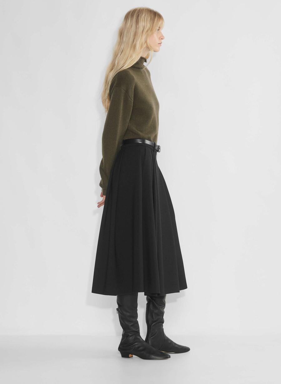 cashmere mockneck sweater dark olive