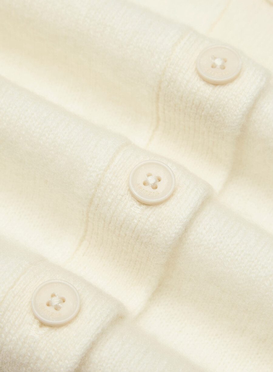 bare cashmere v-neck cardigan light birch