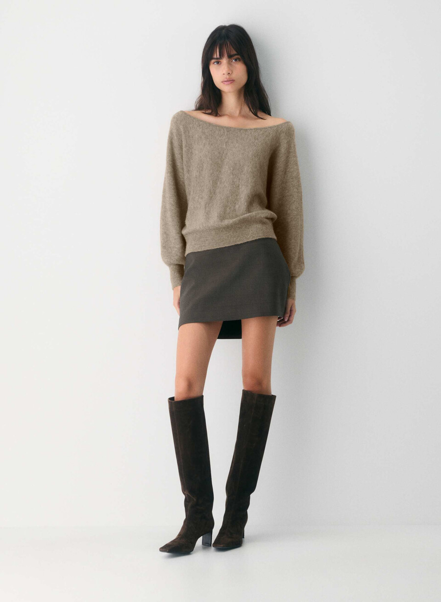 softspoke rhoda sweater heather nomad taupe