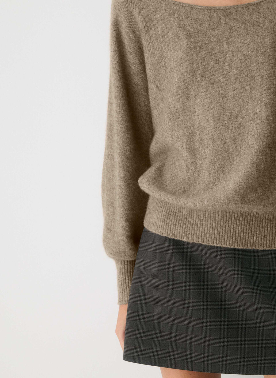 softspoke rhoda sweater heather nomad taupe