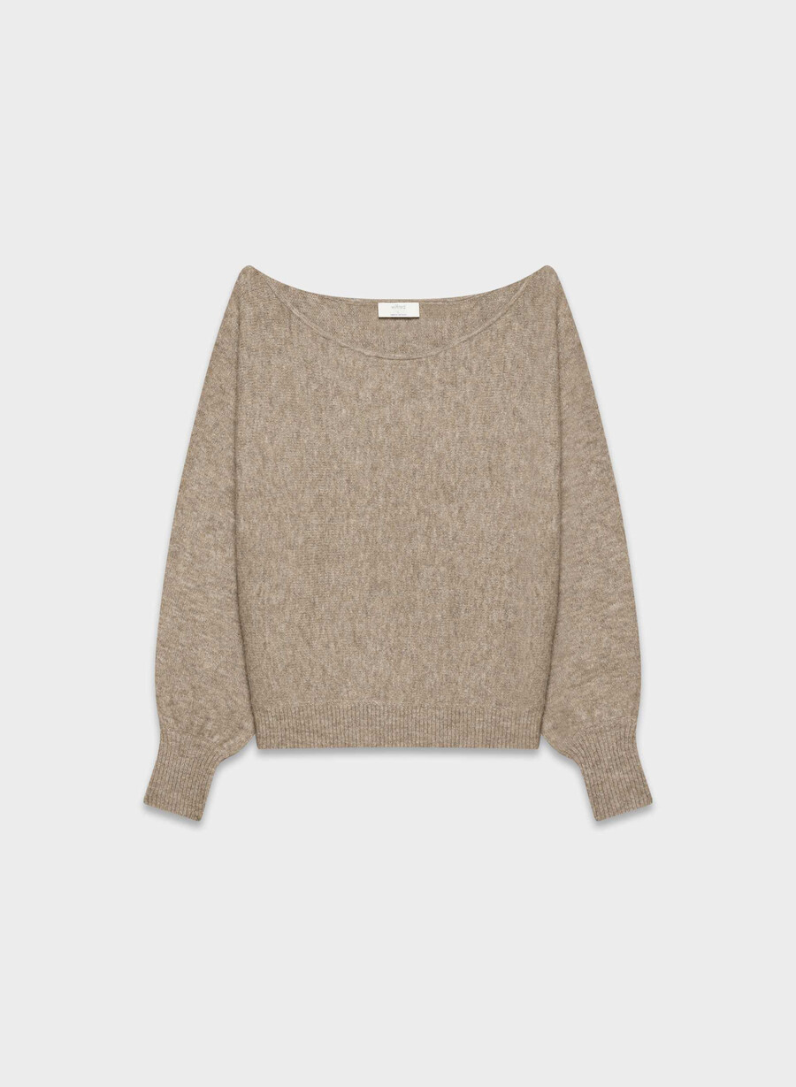 softspoke rhoda sweater heather nomad taupe