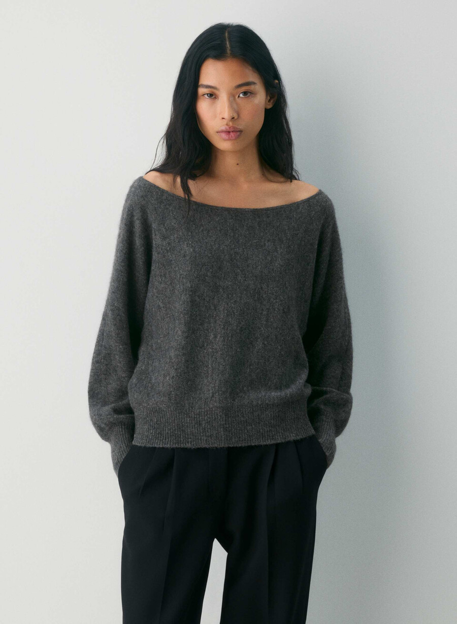 softspoke rhoda sweater heather charcoal