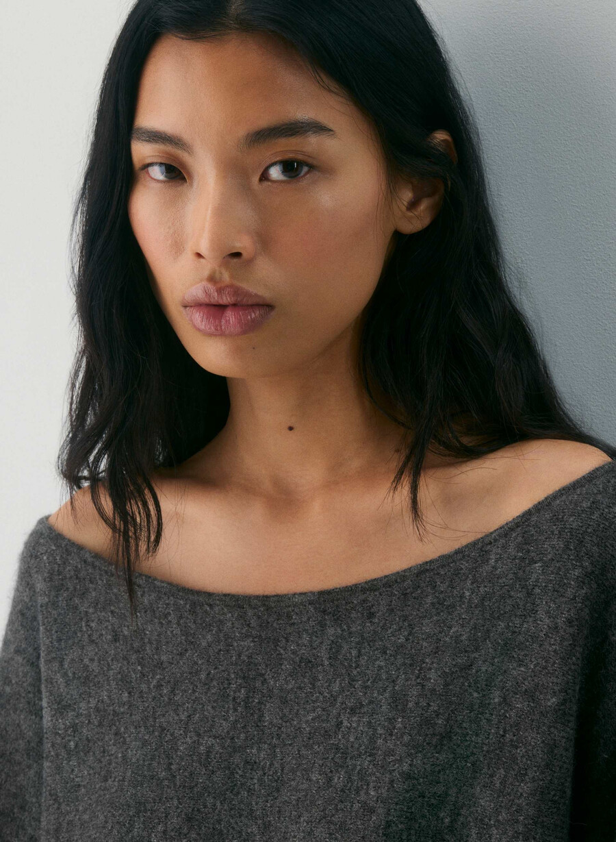 softspoke rhoda sweater heather dark grey
