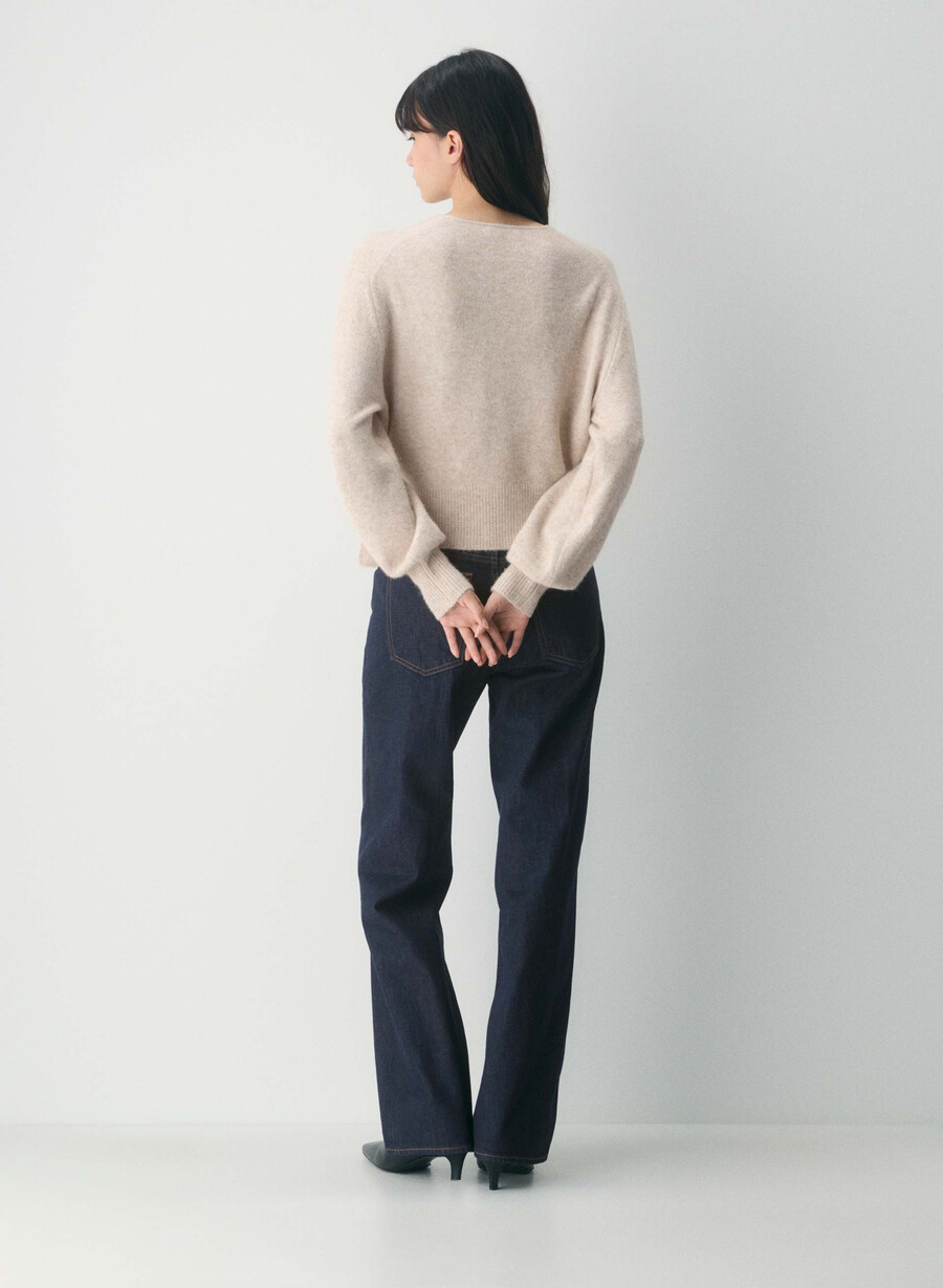 softspoke cassidy sweater heather light oatmeal