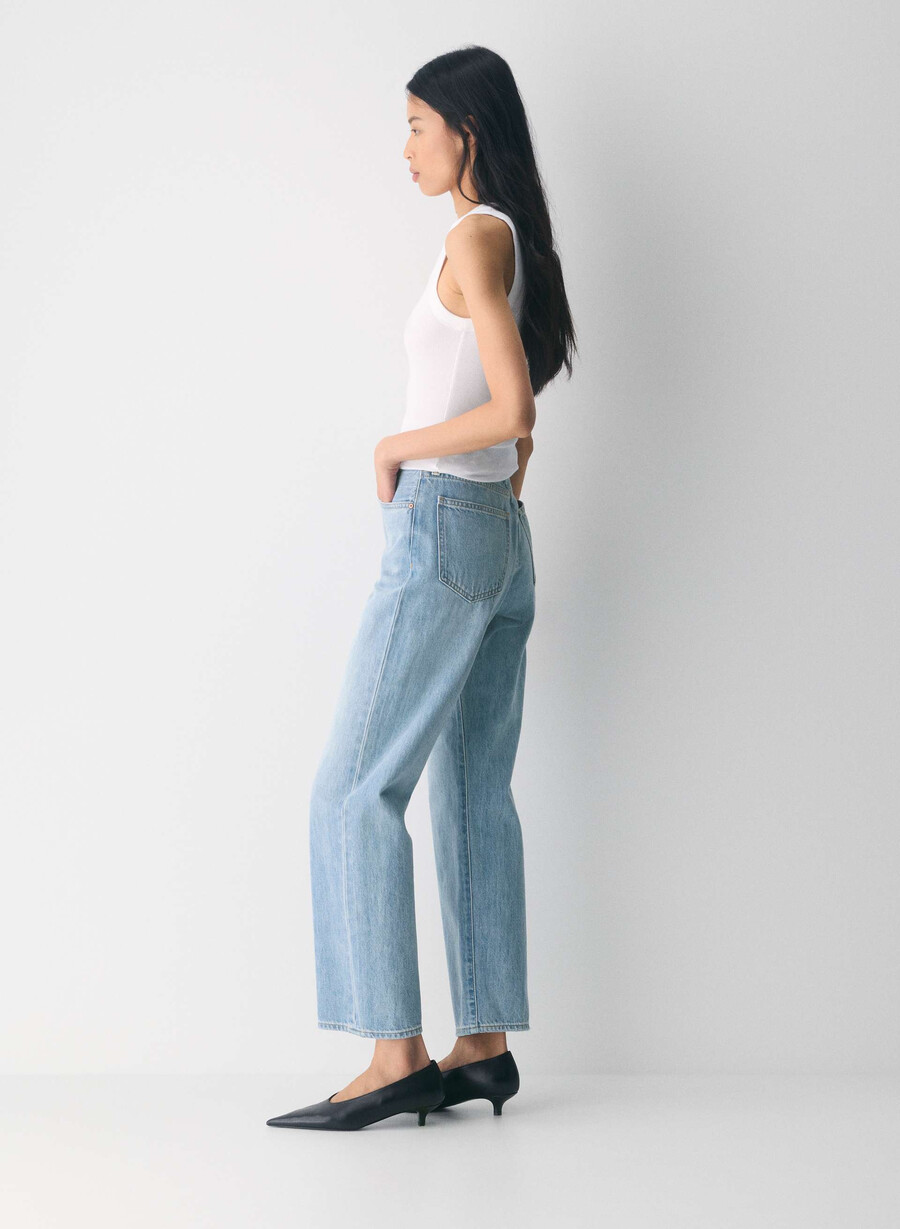 denim forum the 90s marlo hi-rise baggy jean 7 yrs bleu taboo