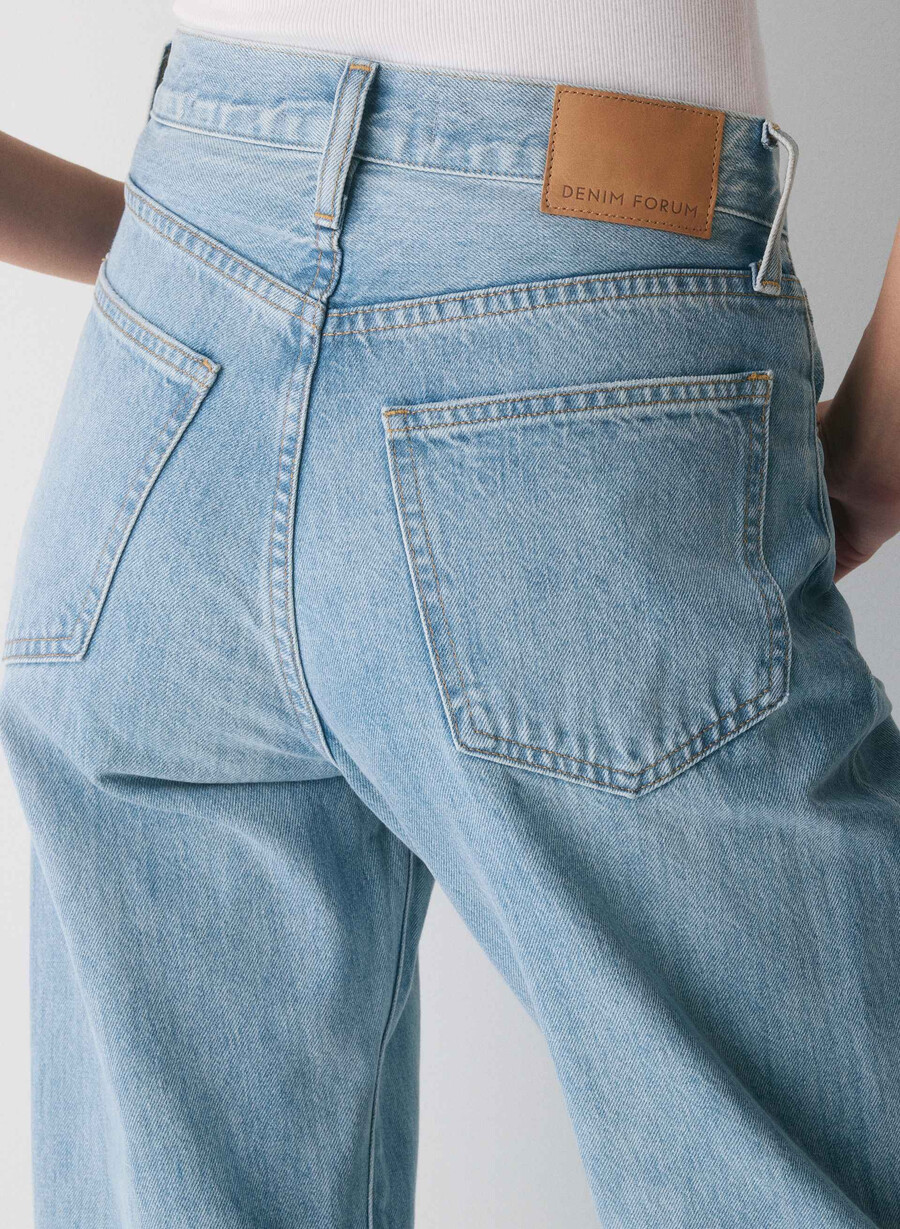 denim forum the 90s marlo hi-rise baggy jean 7 yrs bleu taboo