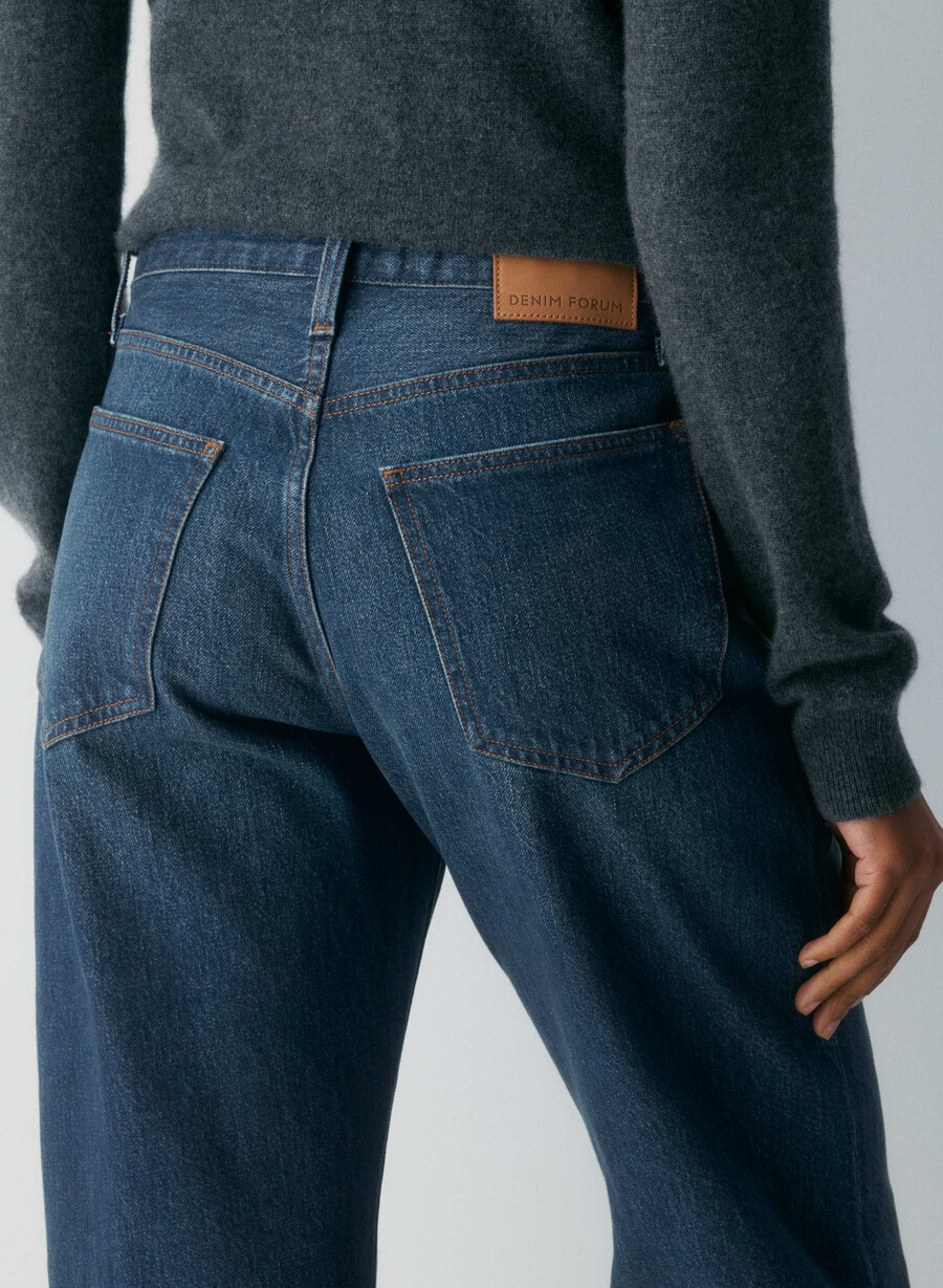 denim forum the 90s marlo hi-rise baggy jean be about dark bleu