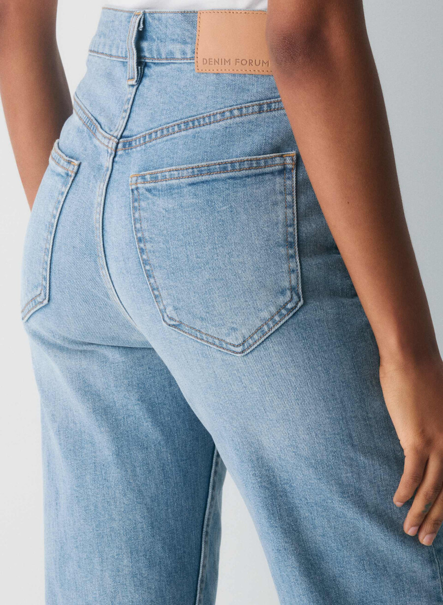 denim forum the arlo hi-rise straight jean 7 yrs bleu taboo