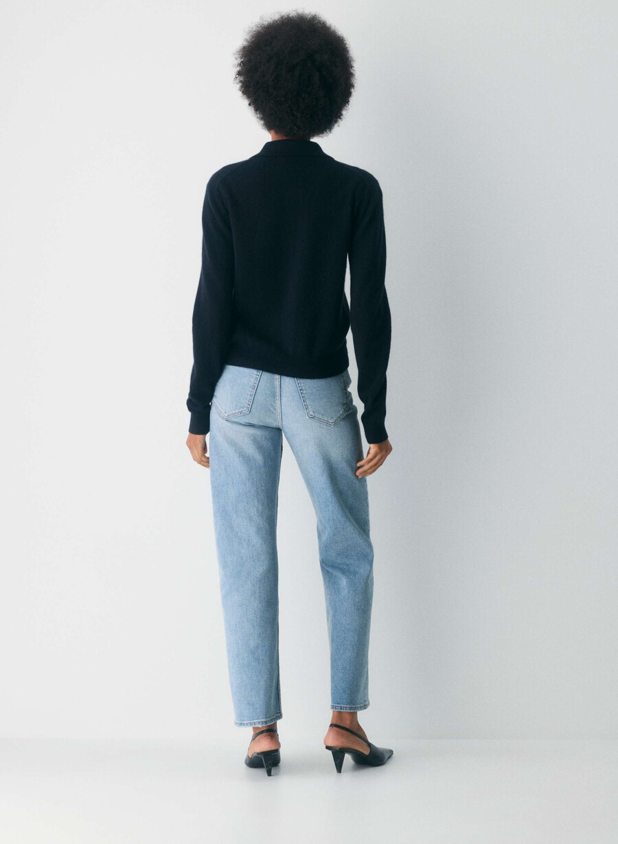 denim forum the arlo hi-rise straight jean 7 yrs bleu taboo