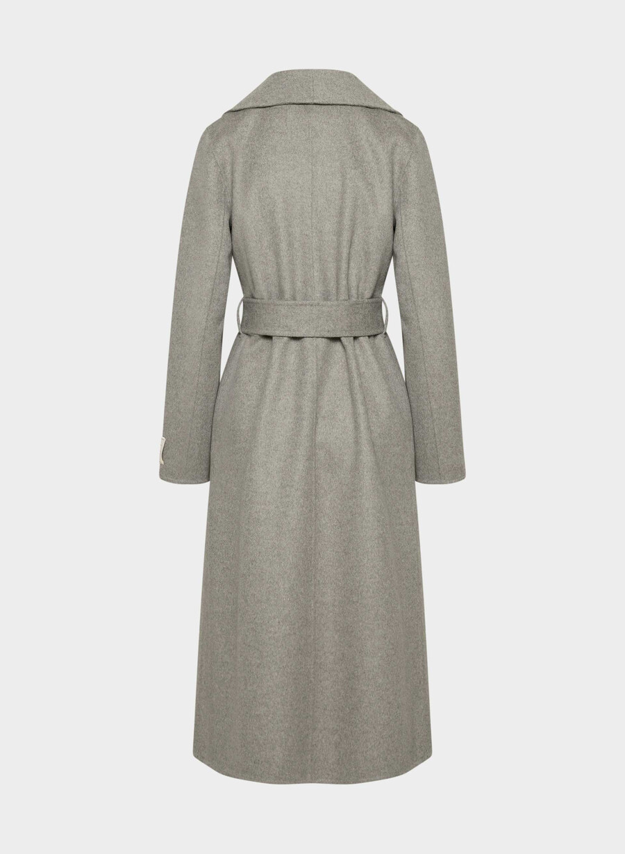 portfolio double face coat - luxe wool cashmere heather dark taupe