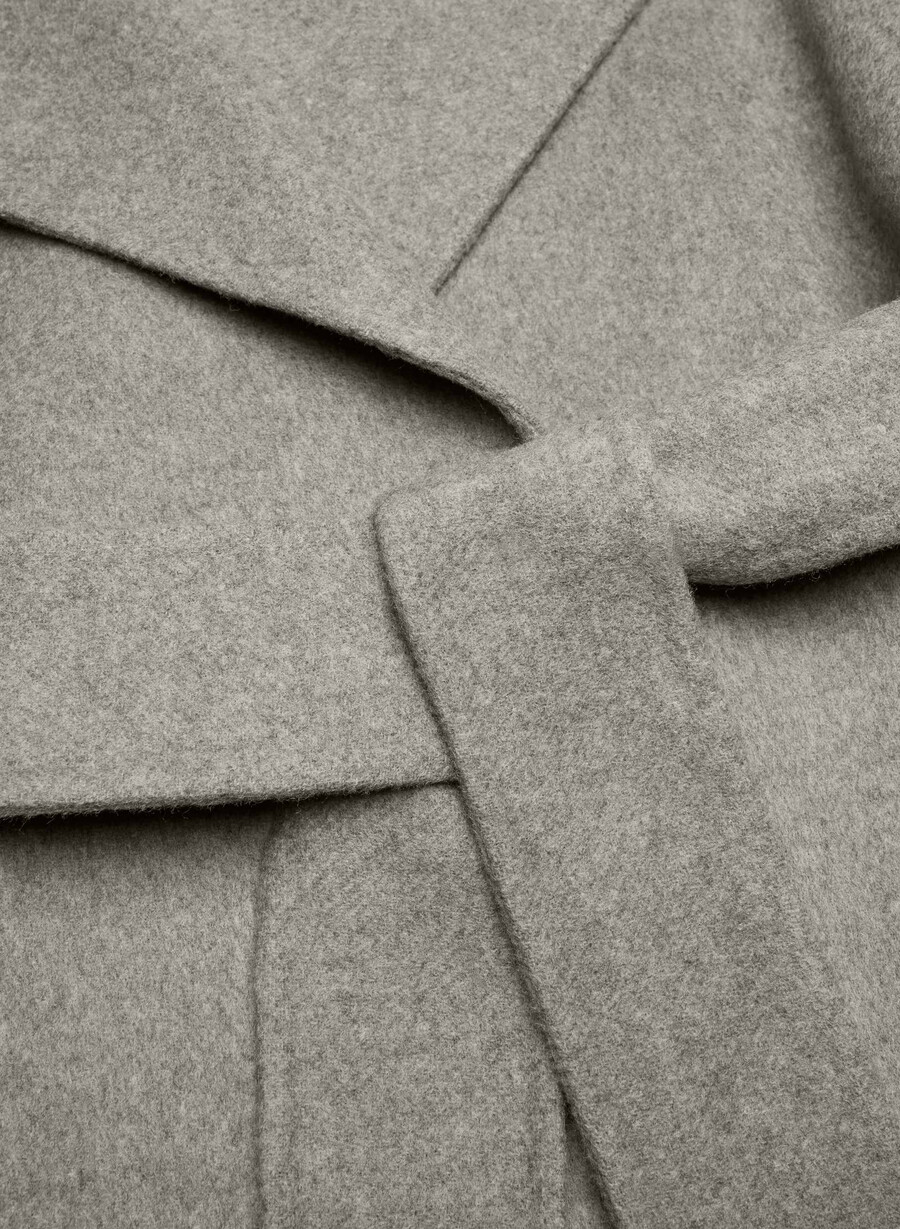 portfolio double face coat - luxe wool cashmere heather dark taupe