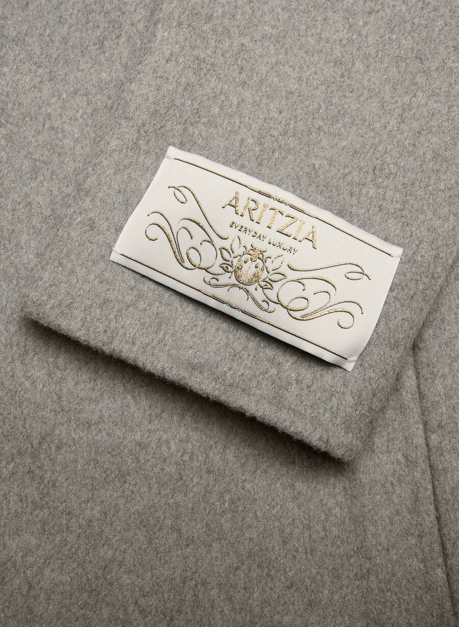 portfolio double face coat - luxe wool cashmere heather dark taupe