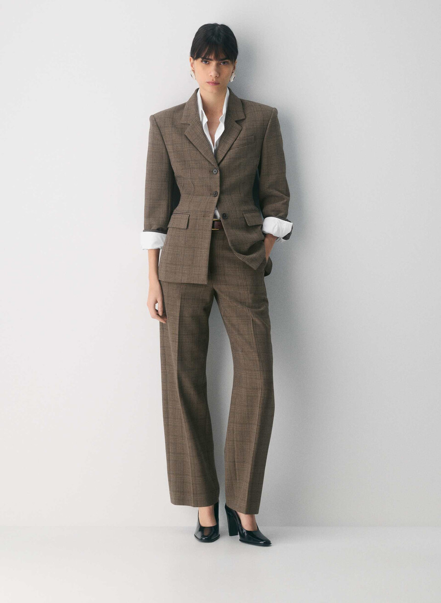 standout blazer - ressential tyson chk browntaup