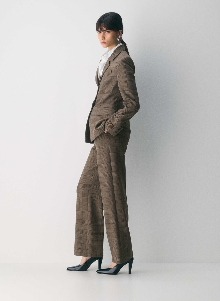 standout blazer - ressential tyson chk browntaup