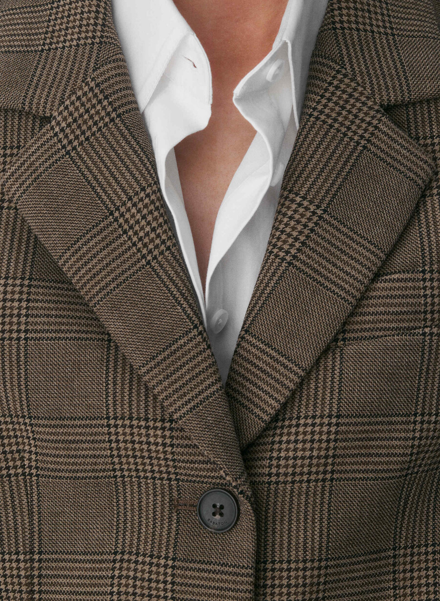 standout blazer - ressential tyson chk browntaup