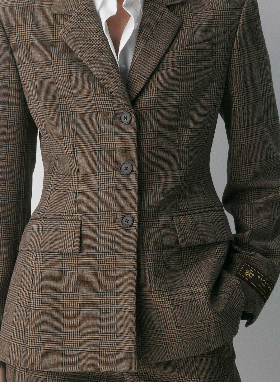 standout blazer - ressential tyson chk browntaup
