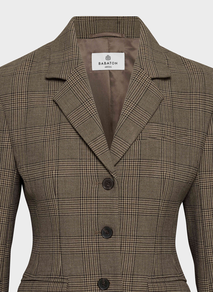 standout blazer - ressential tyson chk browntaup