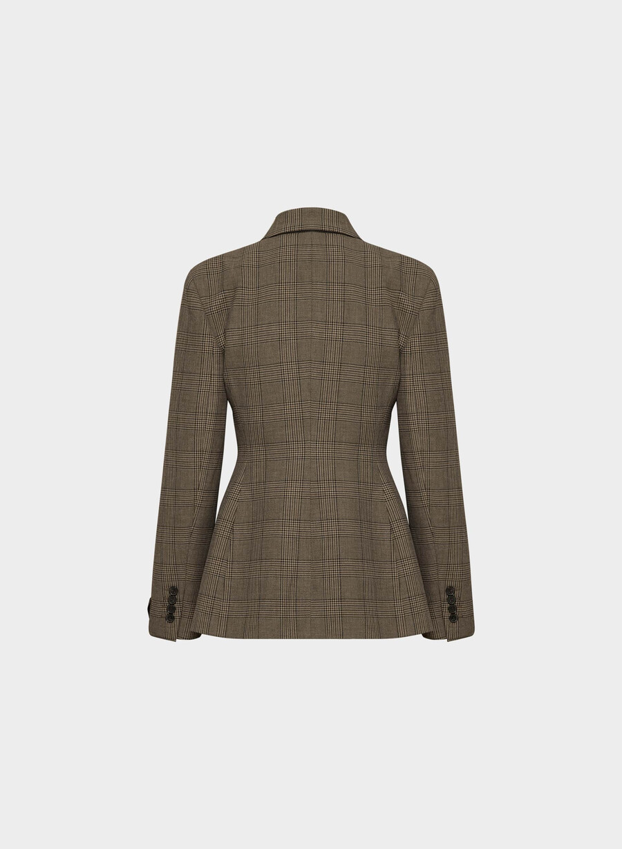 standout blazer - ressential tyson chk browntaup