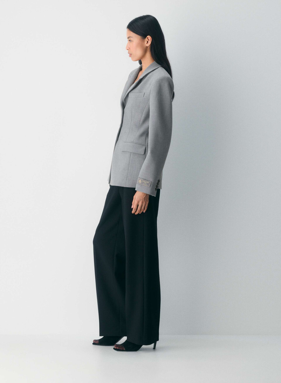 standout blazer - ressential heather dark grey