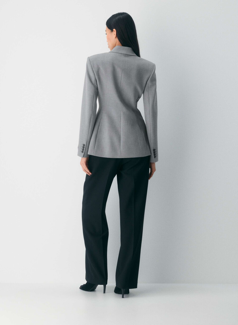 standout blazer - ressential heather dark grey