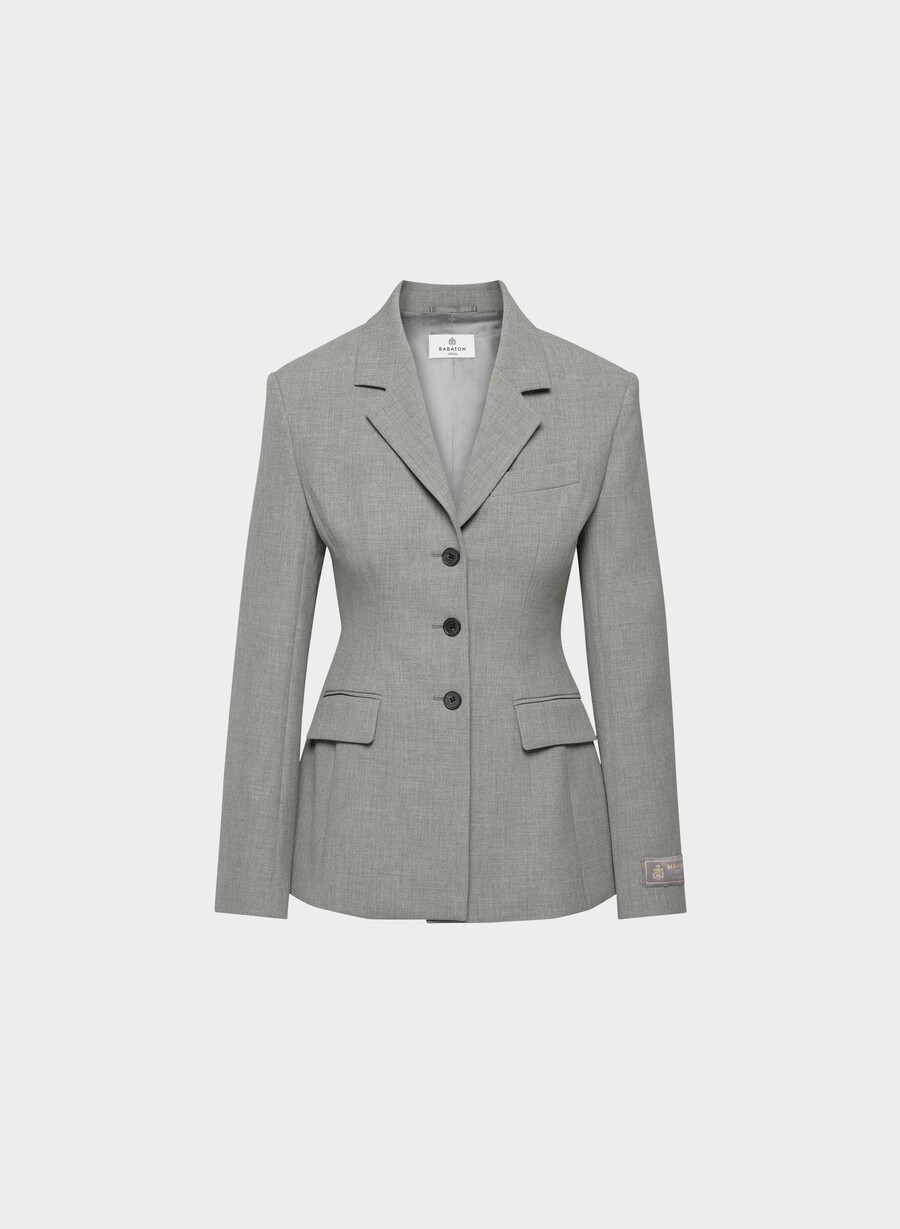 standout blazer - ressential heather dark grey