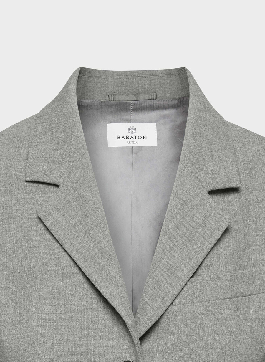 standout blazer - ressential heather dark grey