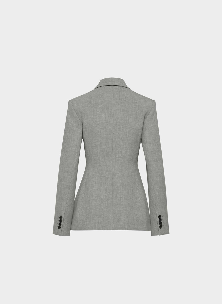 standout blazer - ressential heather dark grey