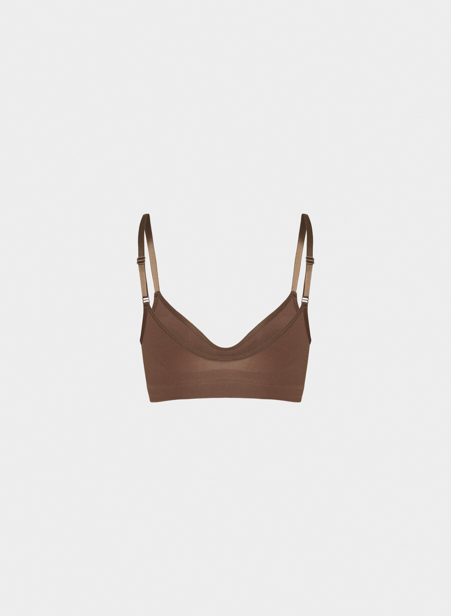 shapeenhance scoop bralette cocoa bean
