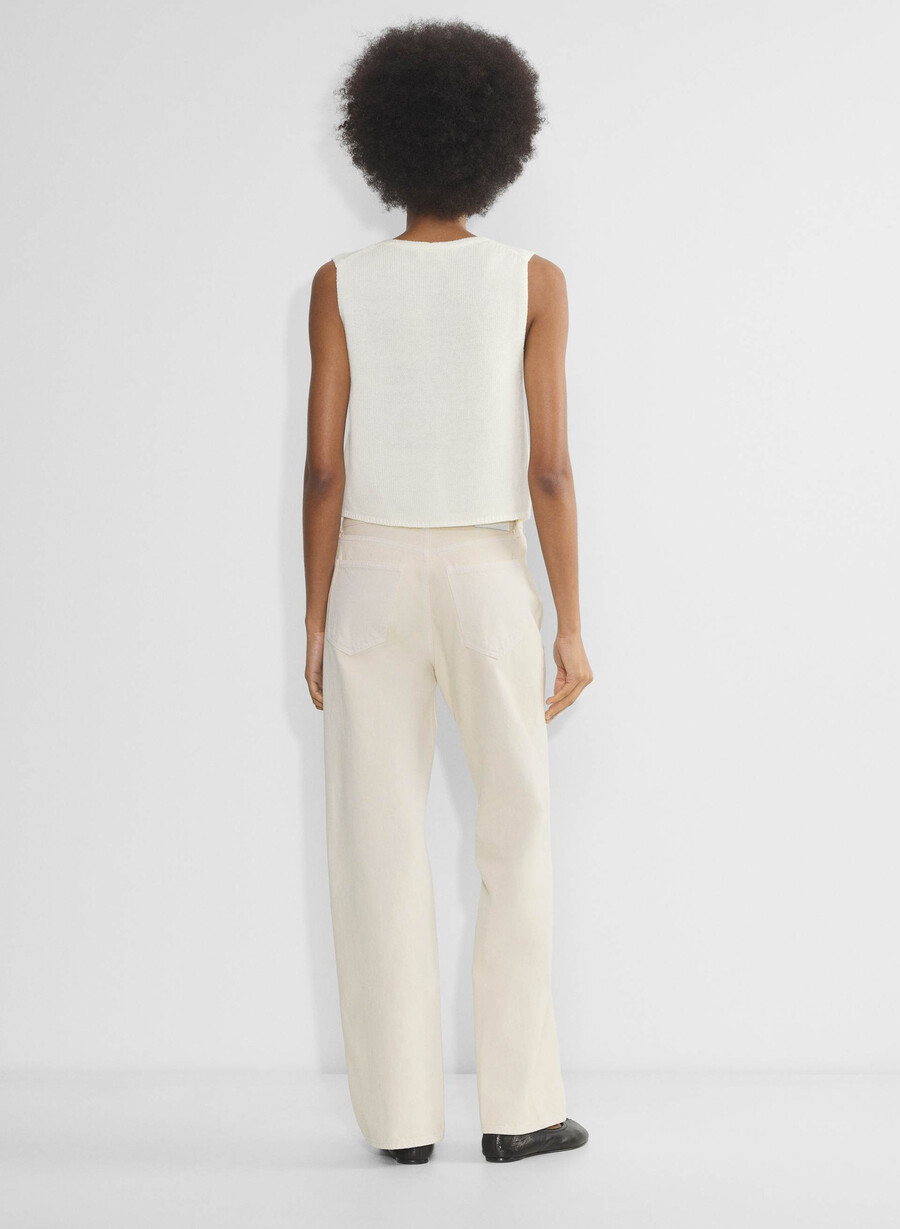 basque sweater vest light birch