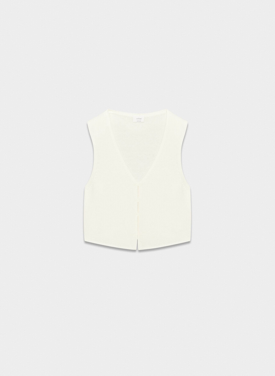 basque sweater vest light birch